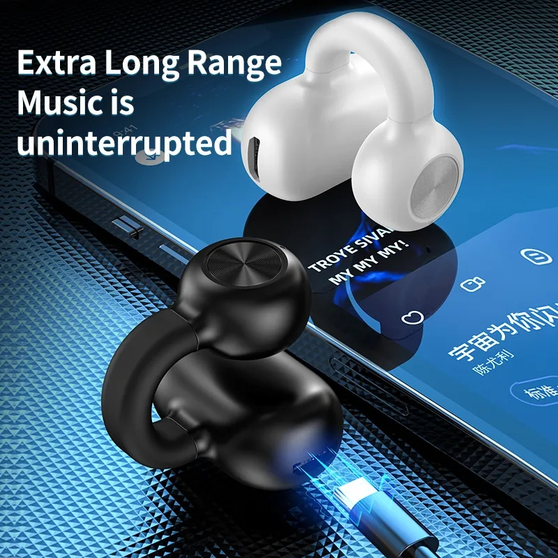 Tai nghe Bluetooth không dây Thiết kế kẹp tai với micrô HD ( tai nghe đơn )