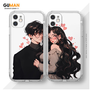 Ốp lưng GUMAN chống sốc mềm cặp đôi dễ thương đẹp độc lạ Cho iPhone 17 16 14 13 12 11 Pro Max SE 2020 X XR XS 8 7 ip 6S 6 Plus kute XYM2340