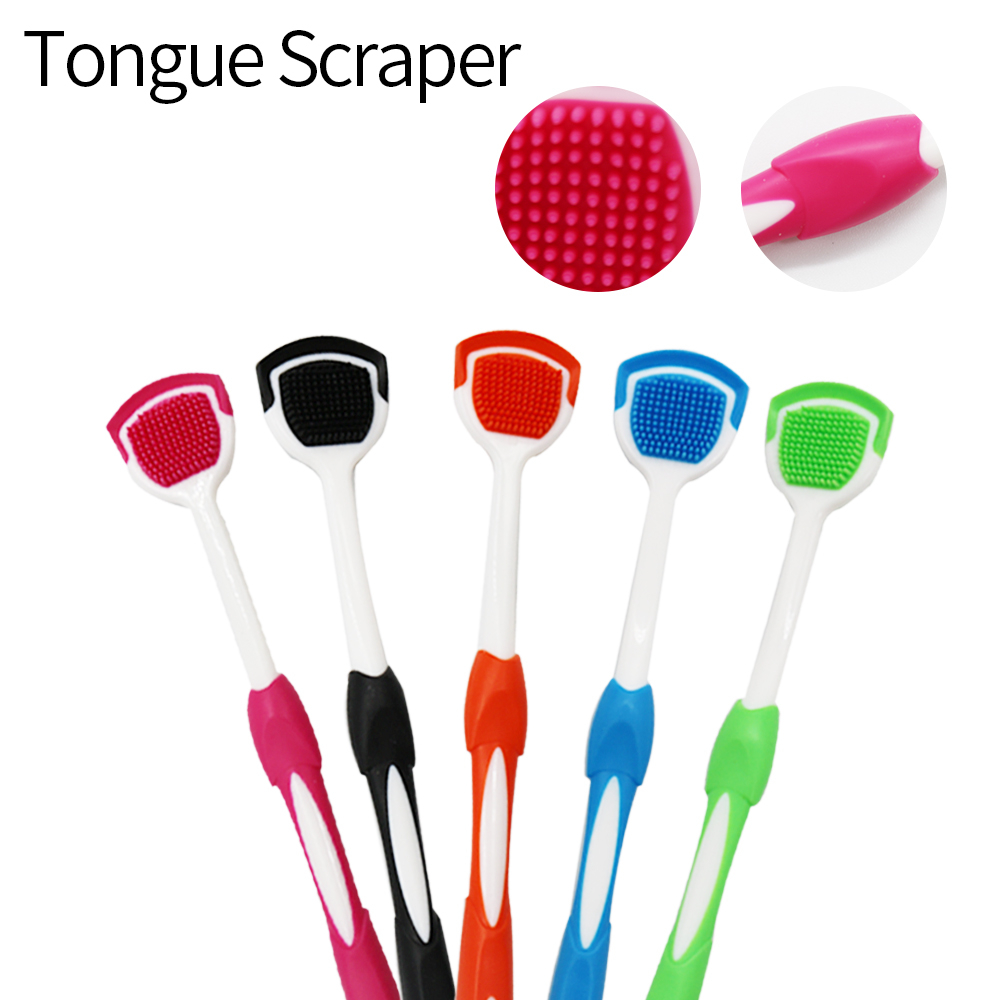 Bàn Chải Silicone Làm Sạch Lưỡi Chăm Sóc Răng Miệng Thoáng Khí   Tongue Scraper