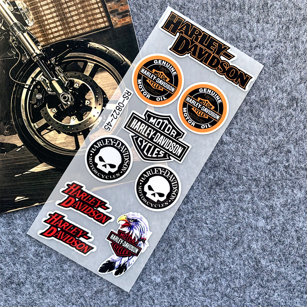 Miếng Dán Phản Quang Trang Trí Mũ Bảo Hiểm Xe Mô Tô Harley-Davidson Harley