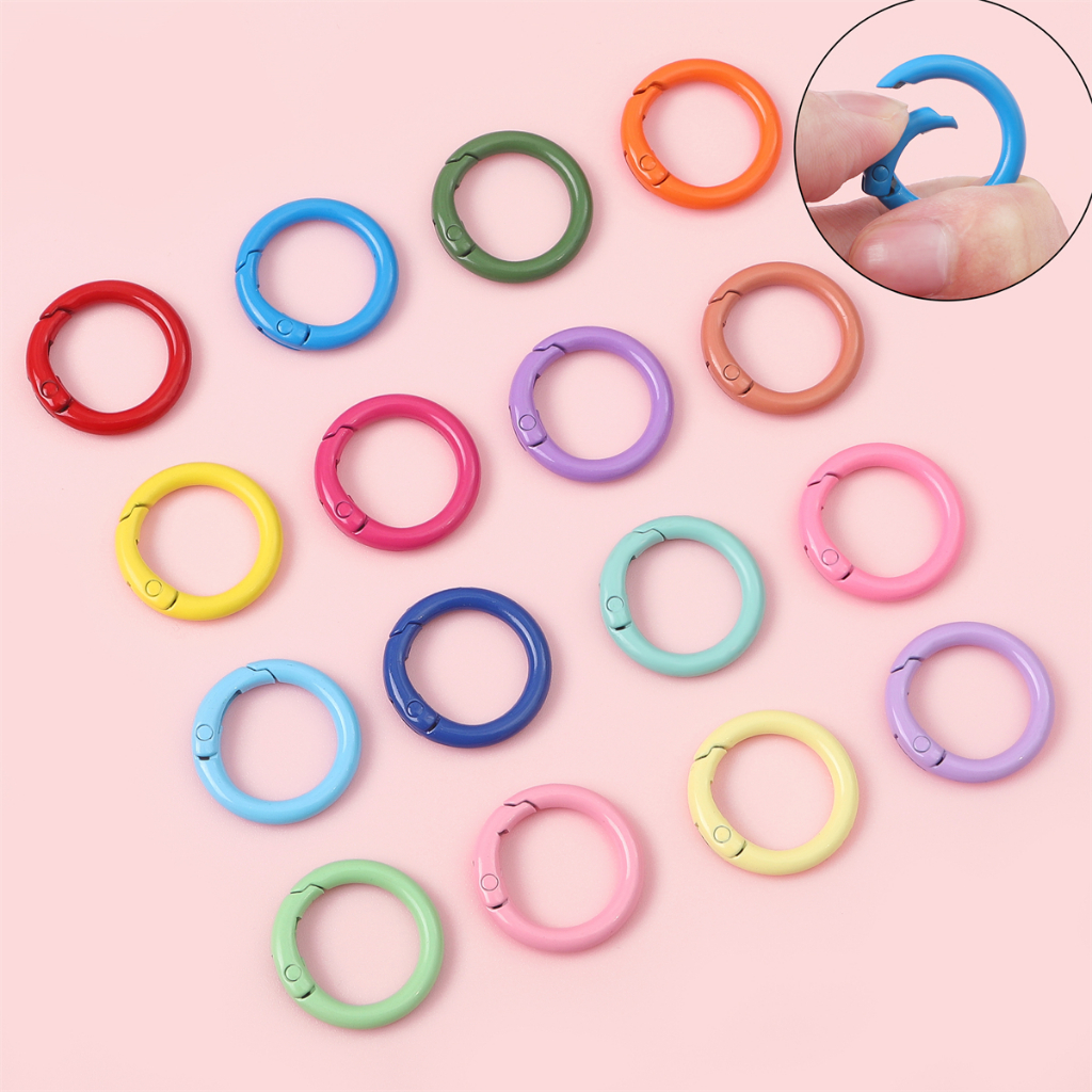 Móc Khóa Hình Chữ C Bằng Hợp Kim Phun Sơn Nhiều Màu Sắc 25mm DIY