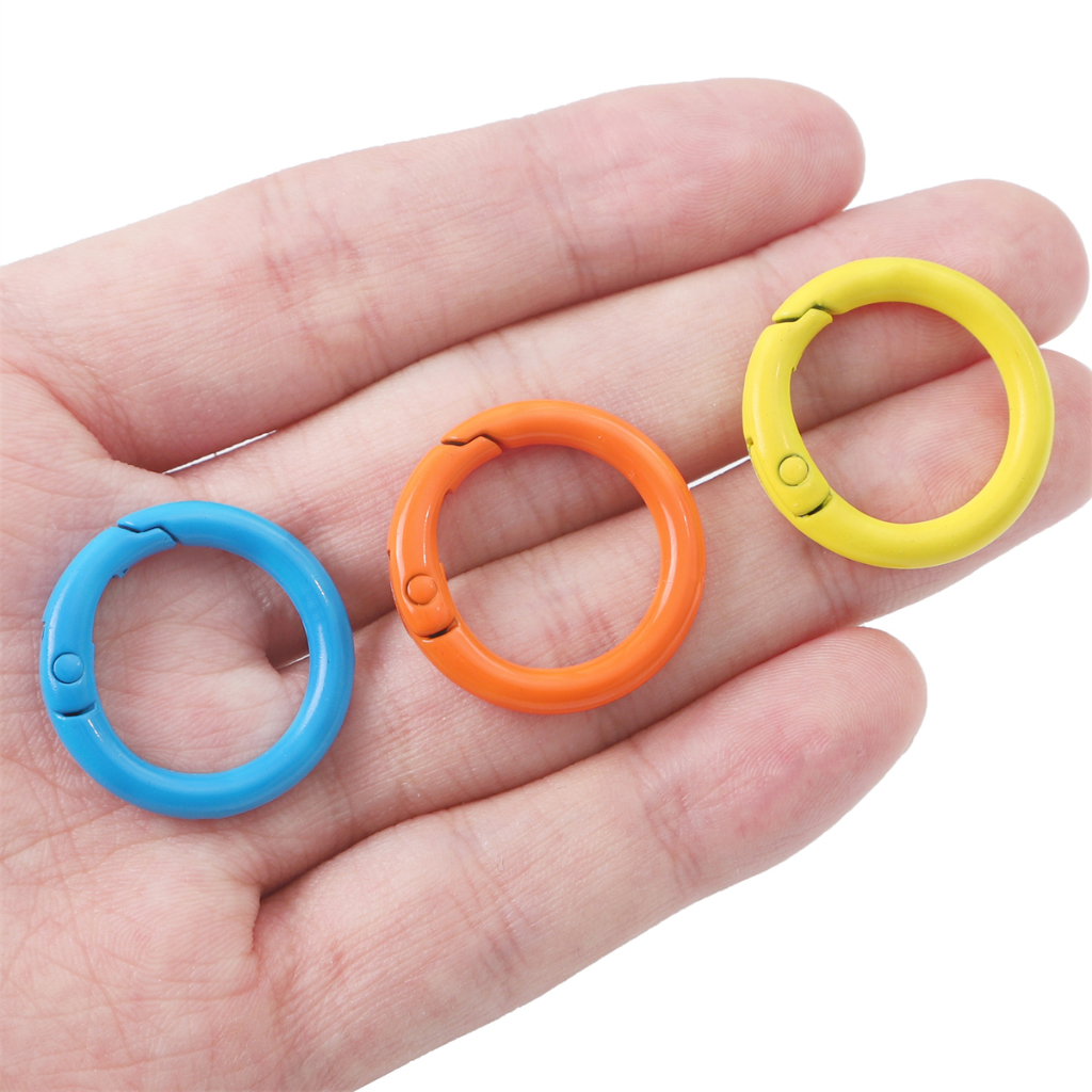 Móc Khóa Hình Chữ C Bằng Hợp Kim Phun Sơn Nhiều Màu Sắc 25mm DIY