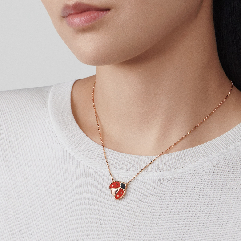 Nhẫn Hở Hình Bọ Cánh Cứng May Mắn Cánh Vàng Hồng carnelian onyx