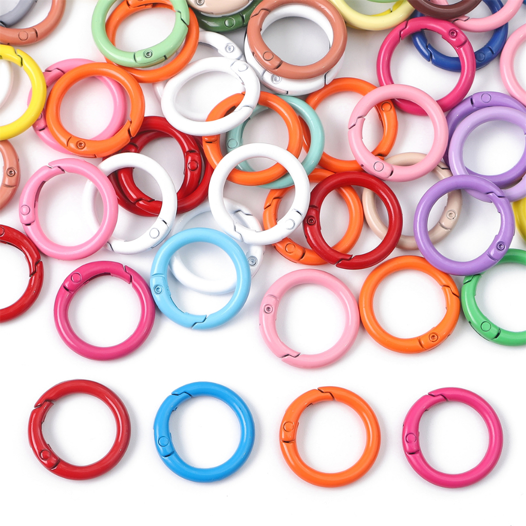 Móc Khóa Hình Chữ C Bằng Hợp Kim Phun Sơn Nhiều Màu Sắc 25mm DIY