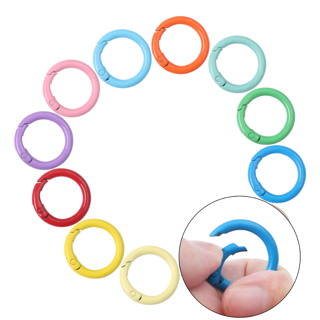 Móc Khóa Hình Chữ C Bằng Hợp Kim Phun Sơn Nhiều Màu Sắc 25mm DIY