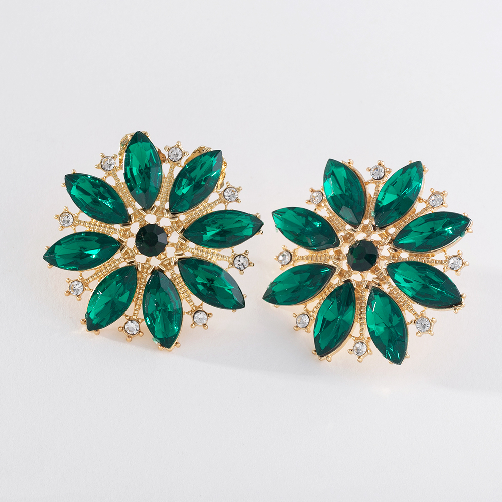 Bông Tai Hợp Kim Hình Hoa Đính Đá Hồng Dễ Thương Thời Trang Cho Nữ PD1305