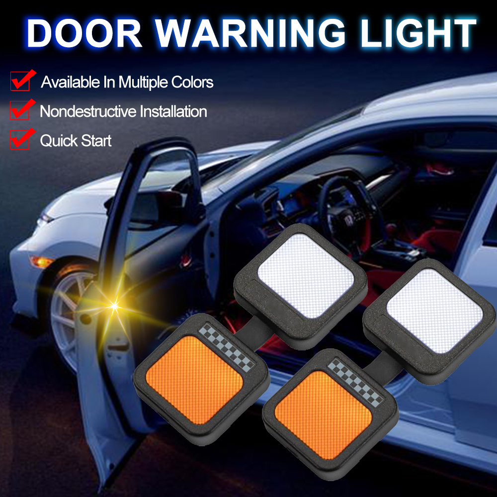 Đèn LED Cảnh Báo Điều Khiển Từ Xa Gắn Cửa Xe Hơi Chống Va Chạm
