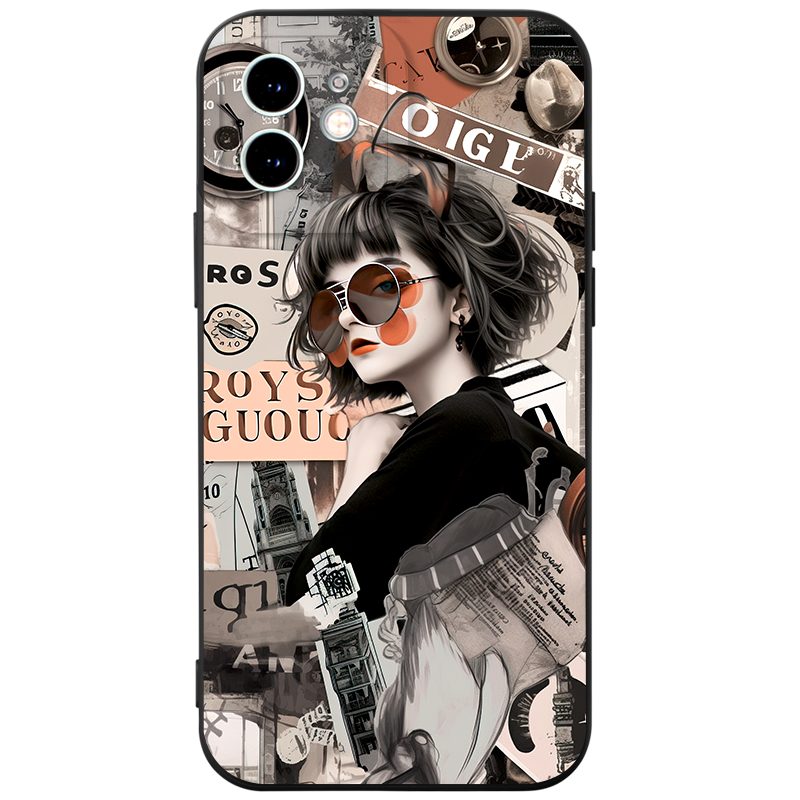 Ốp lưng JURSUE độc lạ ngầu dẻo vintage Cho iPhone 15 14 13 12 11 Pro Max SE 2020 X XR XS 8 7 ip 6S 6 Plus XYH1909