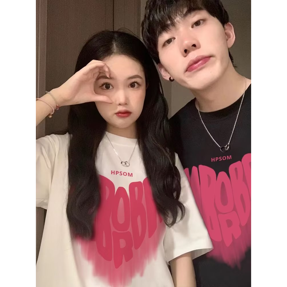 EERSHENSHI Áo Thun cotton Ngắn Tay Màu Sắc Chất Lượng Cao Thời Trang Cho Cặp Đôi