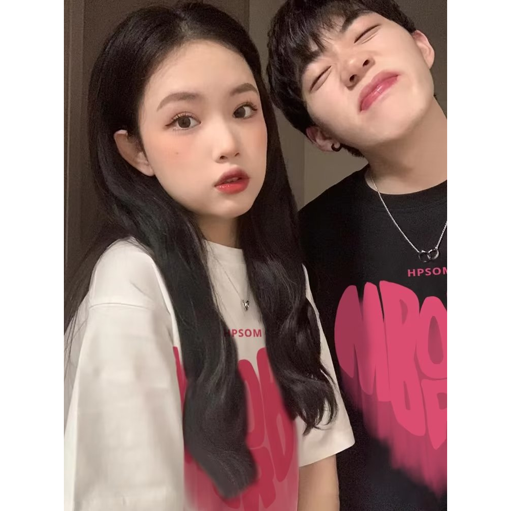 EERSHENSHI Áo Thun cotton Ngắn Tay Màu Sắc Chất Lượng Cao Thời Trang Cho Cặp Đôi