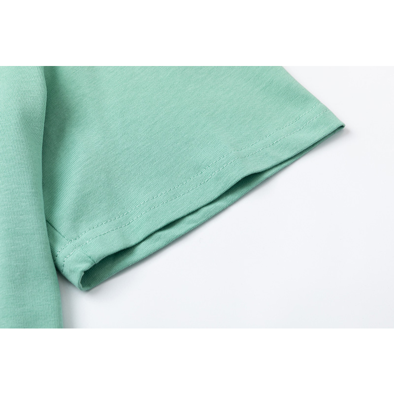 Áo Thun Tay Ngắn Thêu logo Trái Tim Đôi 230g Thoải Mái Dễ Phối Đồ