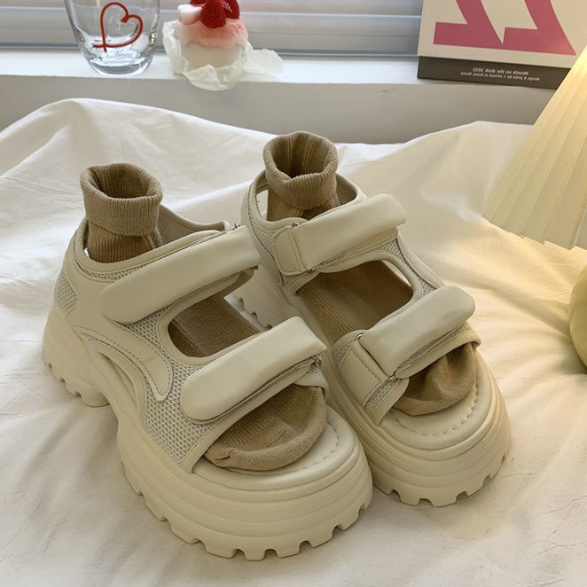 DAILOU dép sandal nữ giày sandal nữ dép đế cao đi biển Thoải Mái Xinh Xắn 27Z23070620