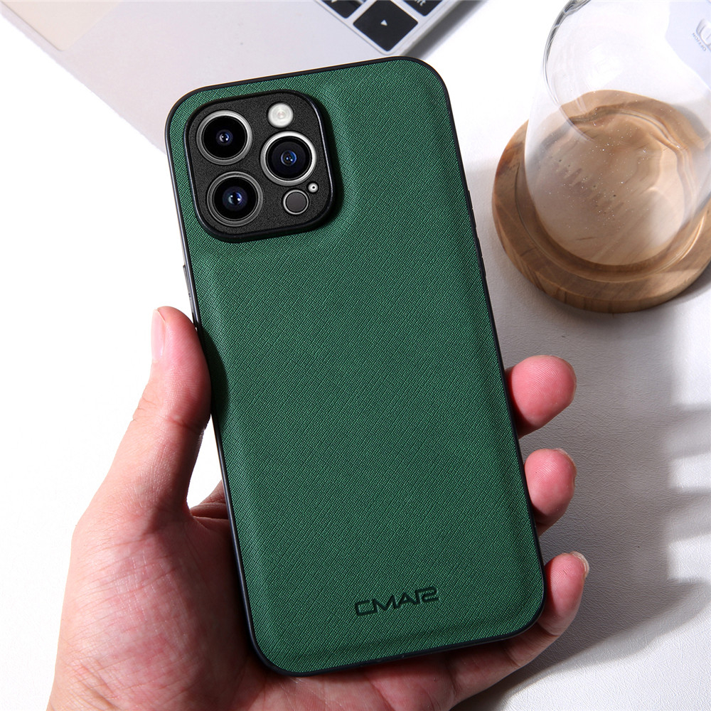 Sang Trọng Ốp Điện Thoại Bằng Da Lụa Màu Trơn Chống Sốc Cho iphone 14 pro max 14 plus 11 12 13 pro max