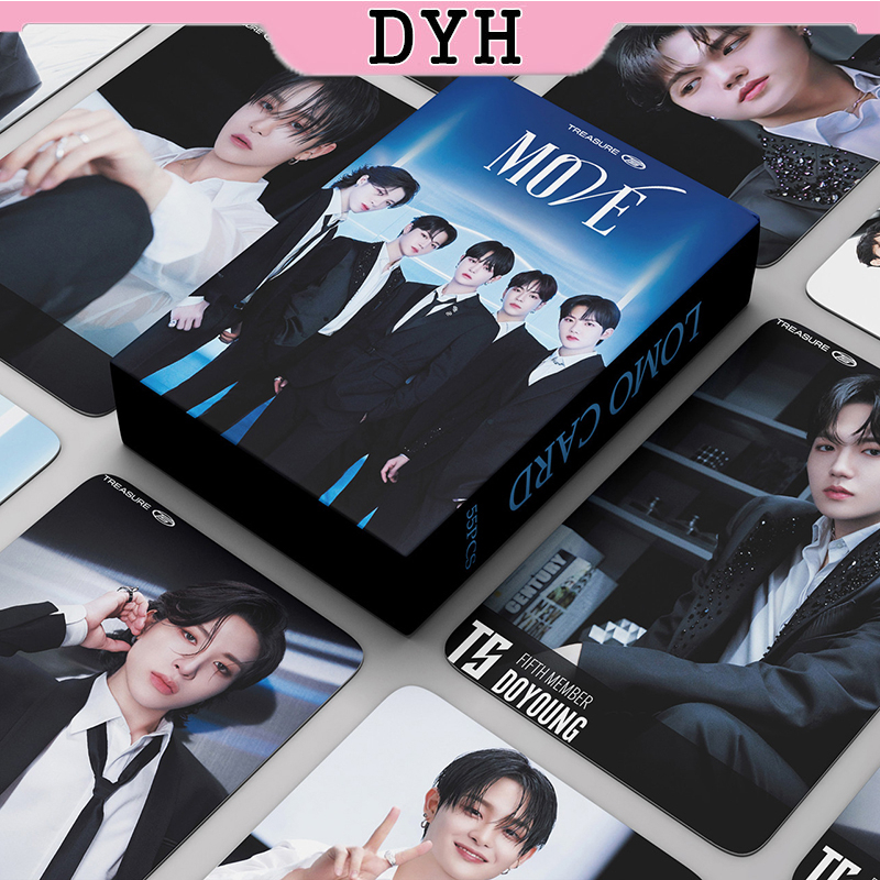 TREASURE Card Set 55 Tấm Thẻ Ảnh REBOOT Date with you MOVE Kpop Lomo Card Hình Nhóm Nhạc
