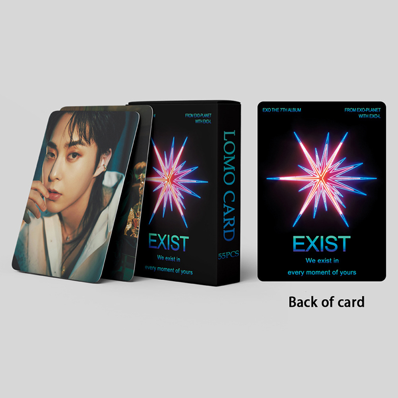 EXO LOMO Card Set 55 Tấm Thẻ Ảnh EXIST Hình Nhóm Nhạc KPOP