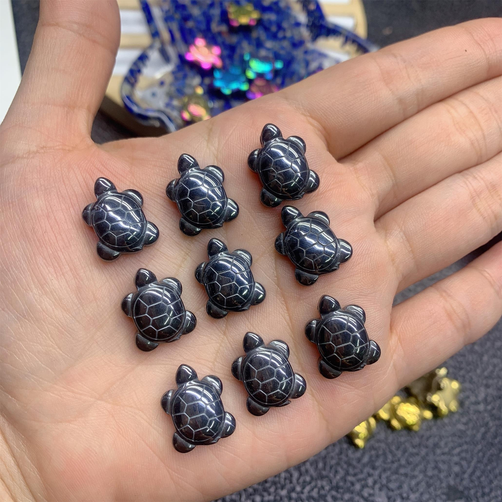 Pyrite Mặt Dây Chuyền unisex Hình Rùa terahertz / aura terahertz / hematite