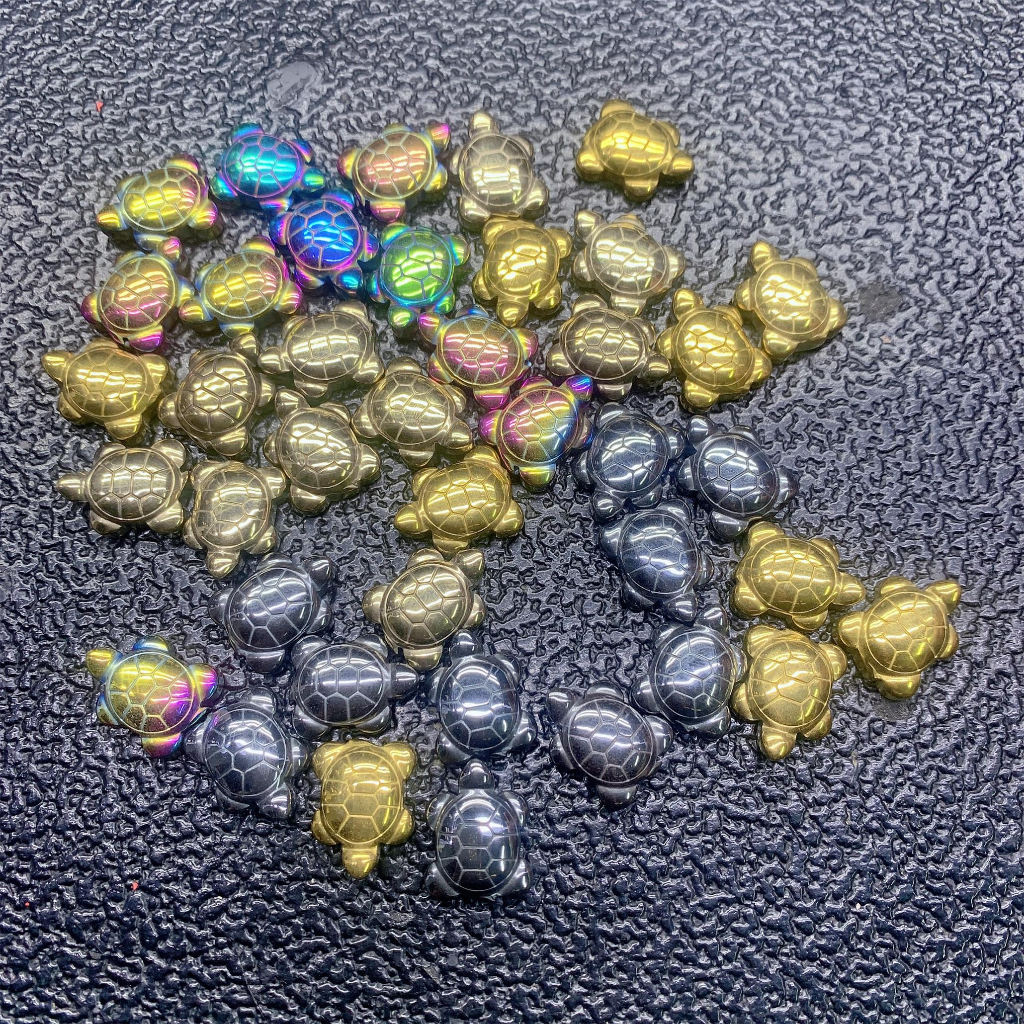 Pyrite Mặt Dây Chuyền unisex Hình Rùa terahertz / aura terahertz / hematite