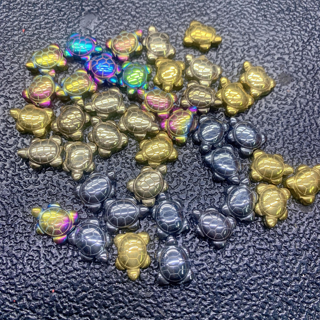 Pyrite Mặt Dây Chuyền unisex Hình Rùa terahertz / aura terahertz / hematite