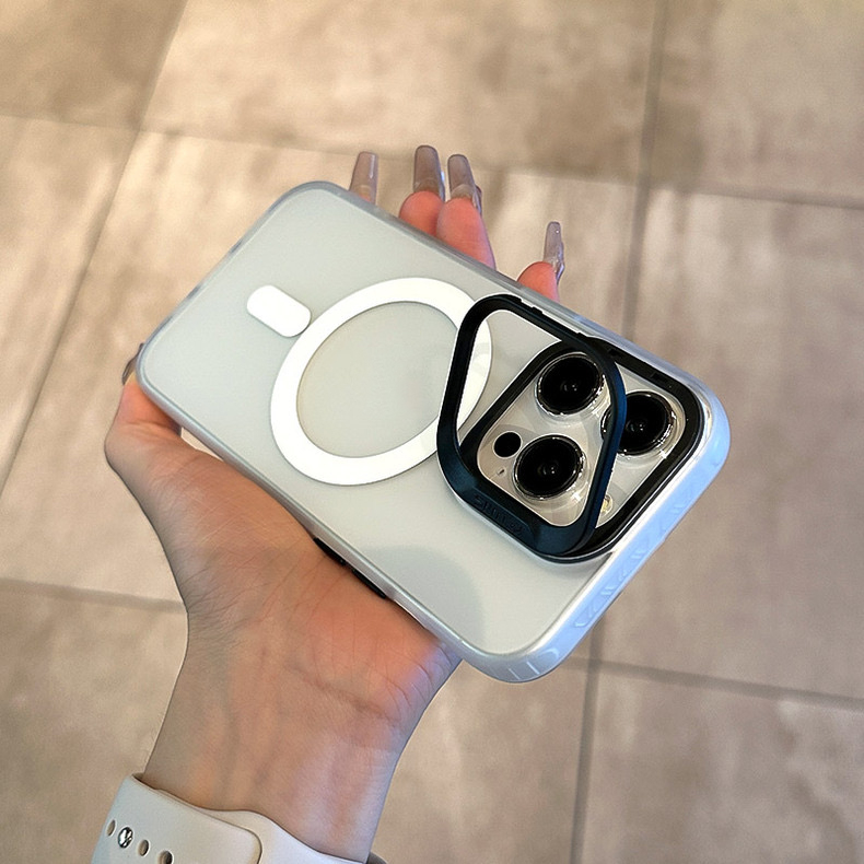 Ốp Điện Thoại acrylic Cứng Mặt Nhám Màu Đen Cho iphone 13 14 15 pro max