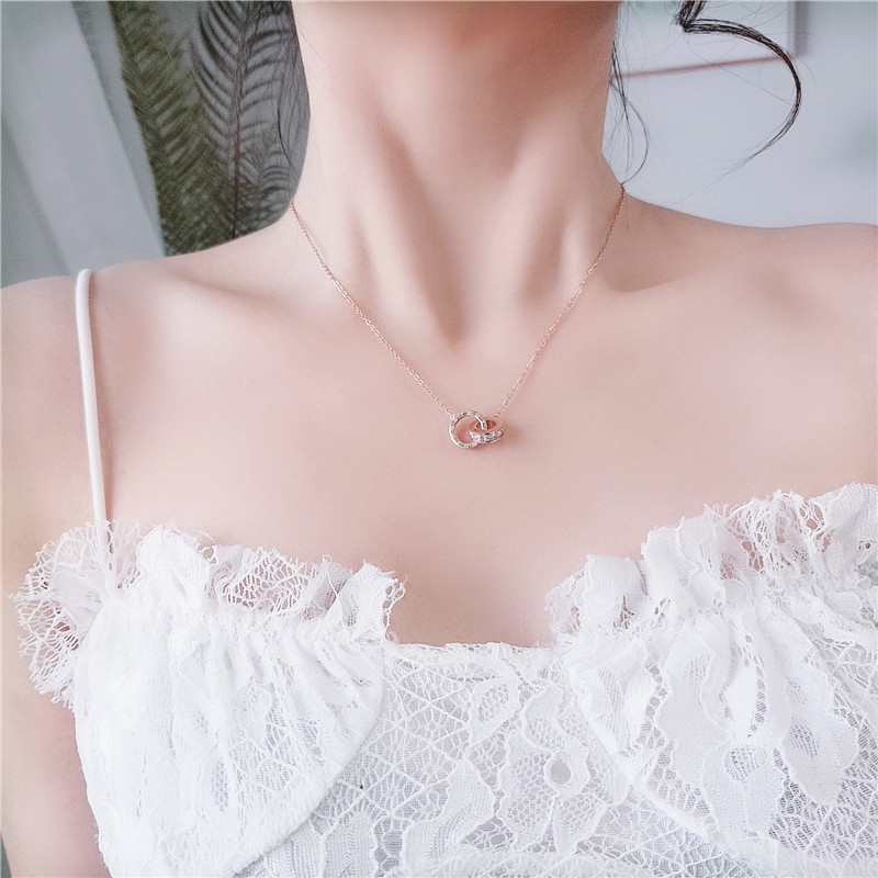 Nhẫn Titan Đính Kim Cương Toàn Bộ Chữ Số La Mã Đơn Giản Cá Tính Hàng Mới