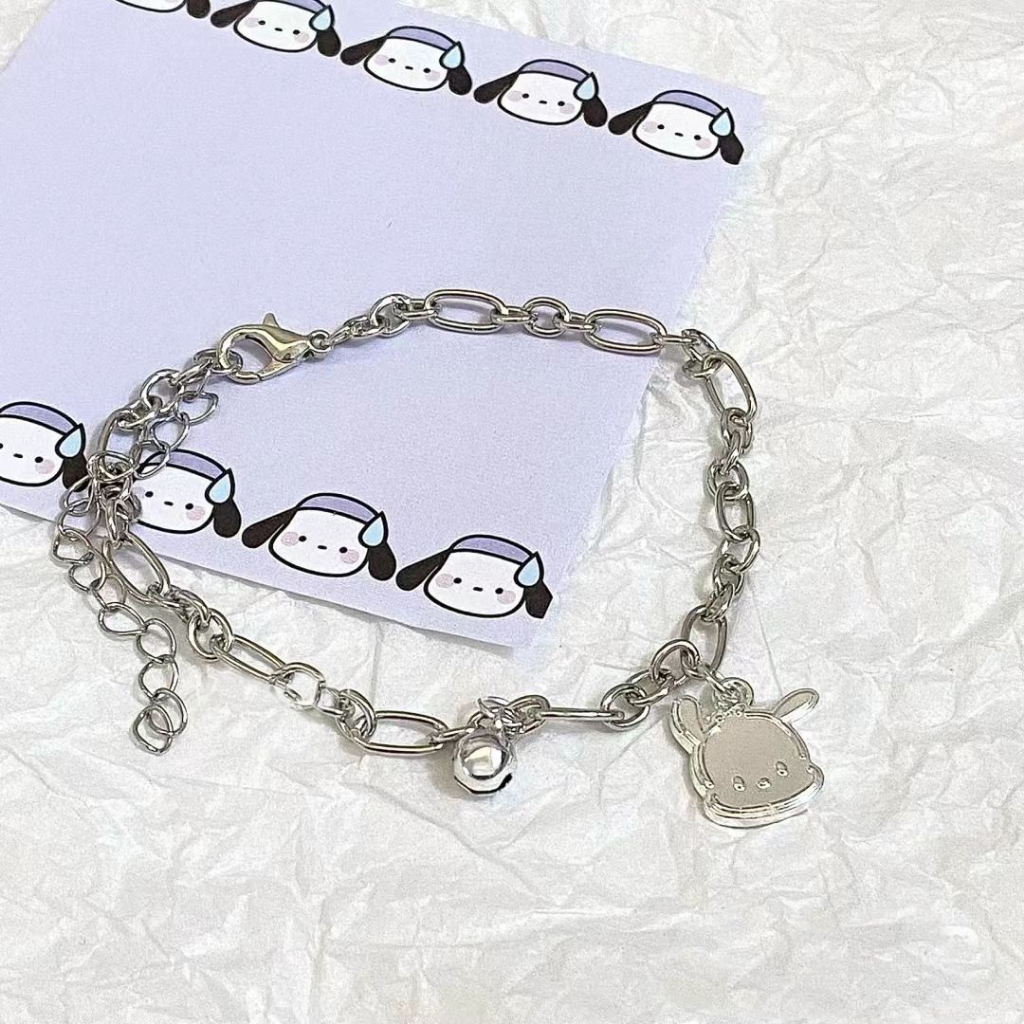 Vòng Đeo Tay Đính Chuông Hình Cún Pacha Dễ Thương Ngọt Ngào Làm Quà Tặng Cho Bạn Gái / Bé Gái / Cún Pacha