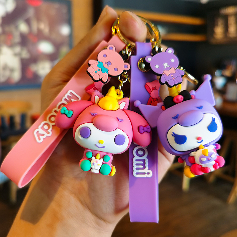 SANRIO Móc Khóa Xe Hơi Hình Kuromi Hoạt Hình Coffeejoy