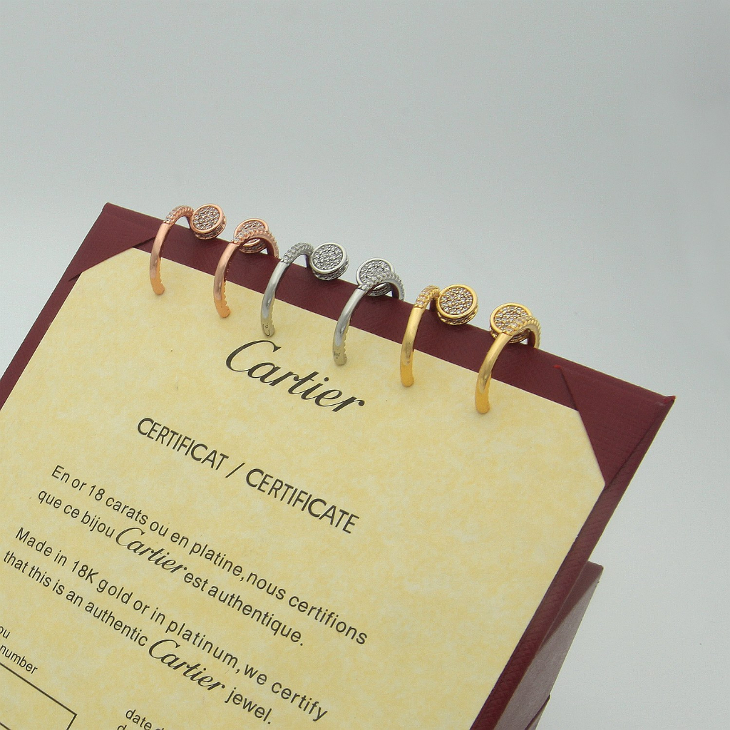 Bông Tai Đính Kim Cương Giả Hình Chữ Cái Phong Cách Cổ Điển Thời Trang 2023