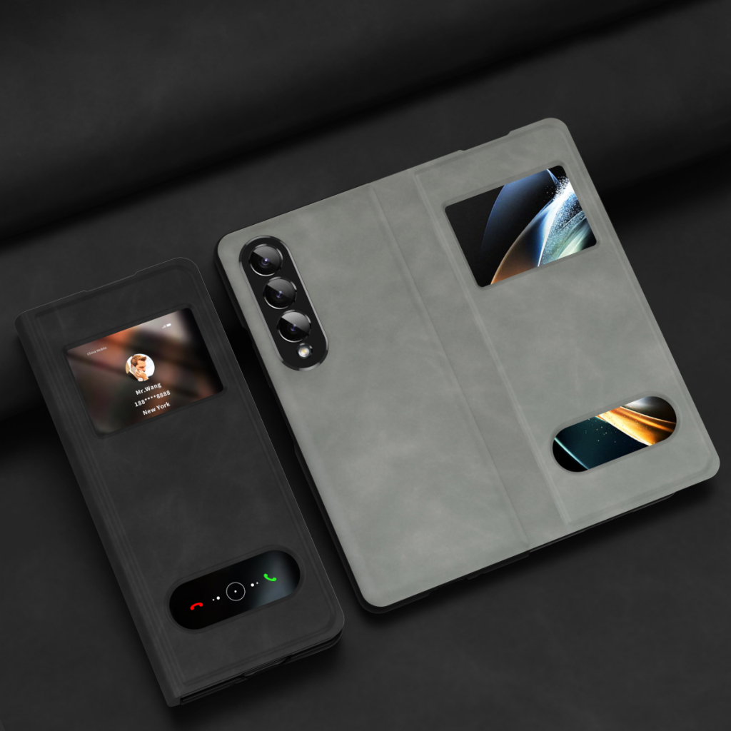Bao Da Điện Thoại Nắp Lật Thông Minh Cho Samsung Galaxy Z Fold 5 5G Samsung Z Fold 3 Fold4