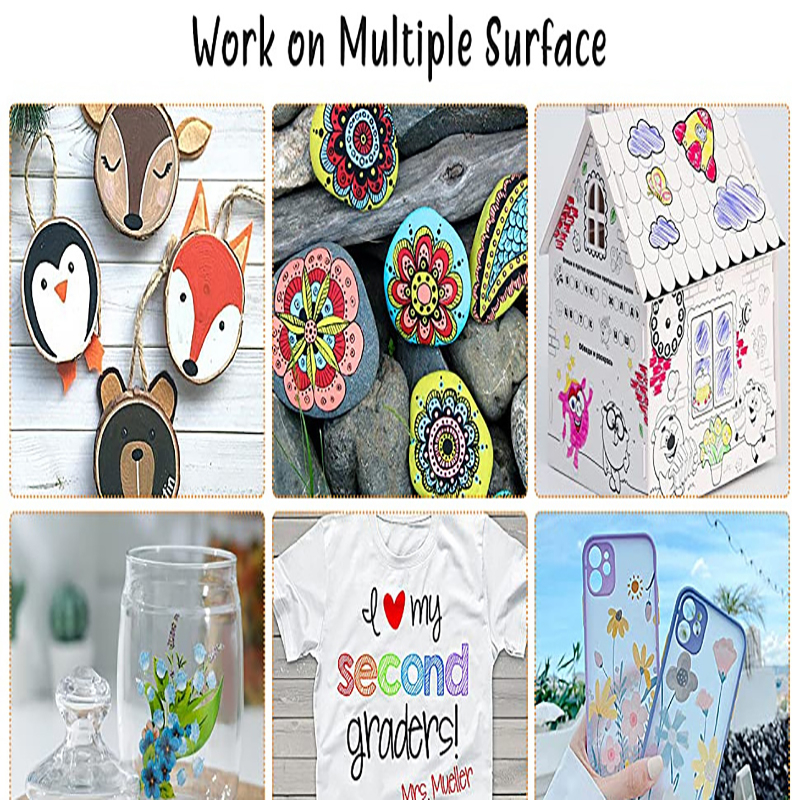 Set 12 / 24 / 36 Bút Màu Vẽ Tranh Đầu Mềm Bằng Acrylic Diy