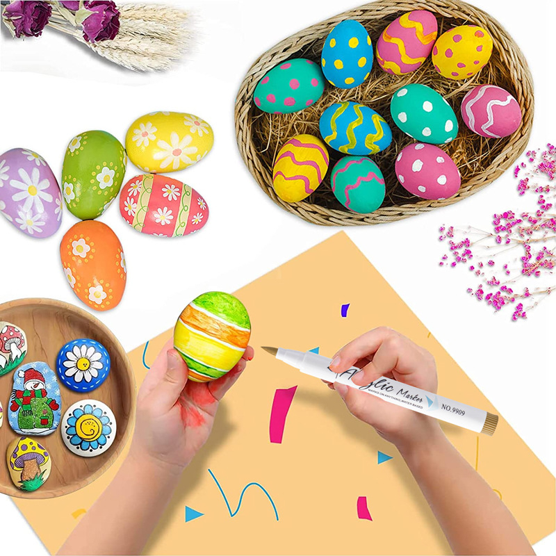 Set 12 / 24 / 36 Bút Màu Vẽ Tranh Đầu Mềm Bằng Acrylic Diy