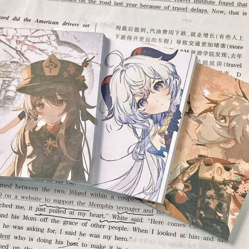 Bộ 50 Tờ Giấy Ghi Chú Họa Tiết Hoạt Hình Anime Dễ Thương