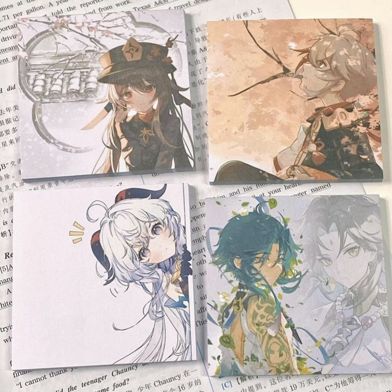 Bộ 50 Tờ Giấy Ghi Chú Họa Tiết Hoạt Hình Anime Dễ Thương