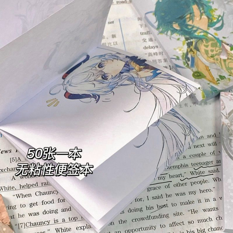 Bộ 50 Tờ Giấy Ghi Chú Họa Tiết Hoạt Hình Anime Dễ Thương