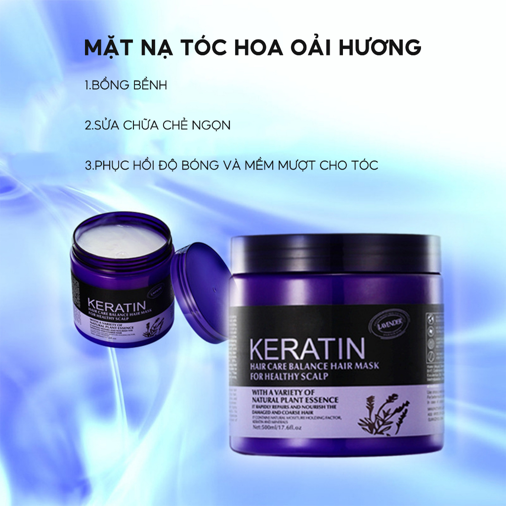 Kem ủ tóc Keratin Collagen Brazil nuts & lavender 500-1000ml Ủ Hấp Tóc Cung Cấp Dưỡng Chất hương thơm nước hoa