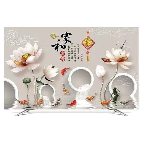 3.Ma đến thành công May mắn lớn trí ti vi, decor tivi, rèm che tivi,rèm tivi ,tivi 32 37 40 42 43 45 47 48 49 50 55 60 65 70 75inch,tv LCD