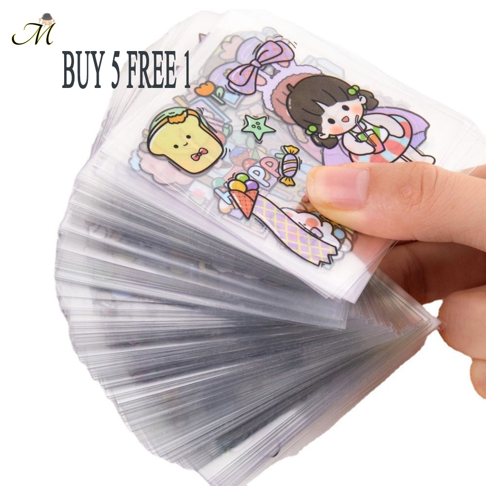 Miếng Dán Trang Trí Sổ Tay Chống Thấm Nước Họa Tiết Dễ Thương Cho Bé DIY