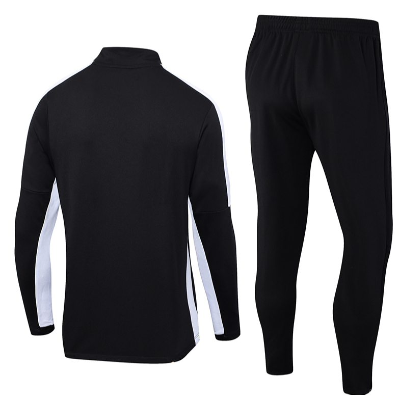 Bộ Đồ Đá Banh Màu Đen Kích Thước 23-24 NK Nửazip Tỉ Lệ 1: 1 Chất Lượng Cao Dành Cho Nam Giới