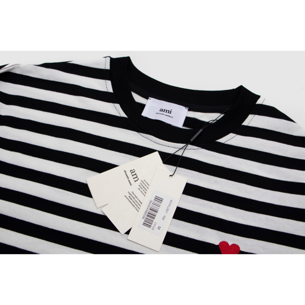 Áo Thun Cotton 240g Thêu Hình Trái Tim Phong Cách Mới