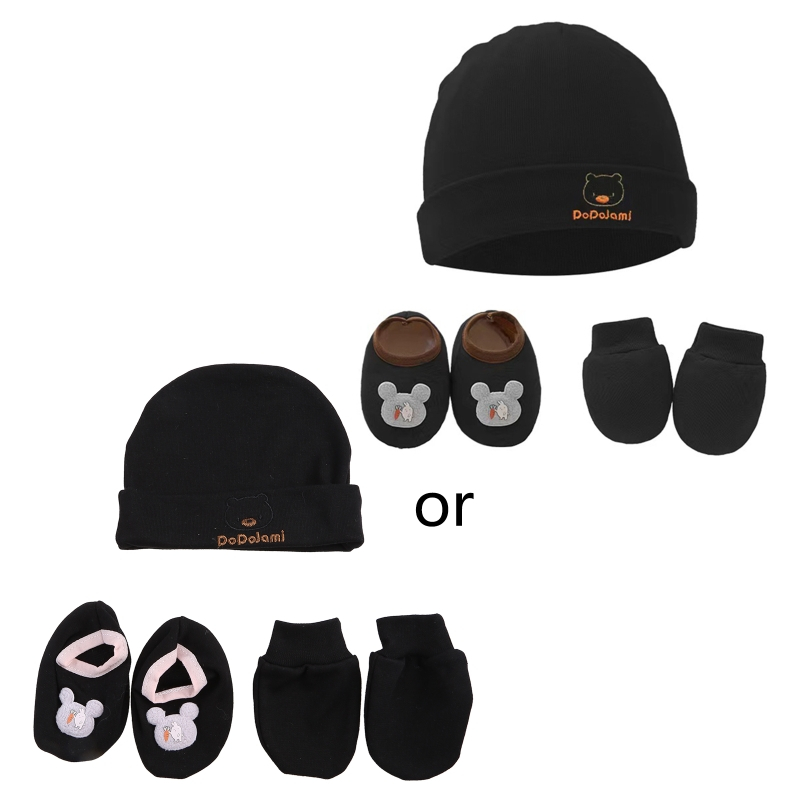 Bộ Găng Tay Bao Chân Và Vớ Chống Trầy Xước Bằng Cotton Mềm Cho Bé Sơ Sinh