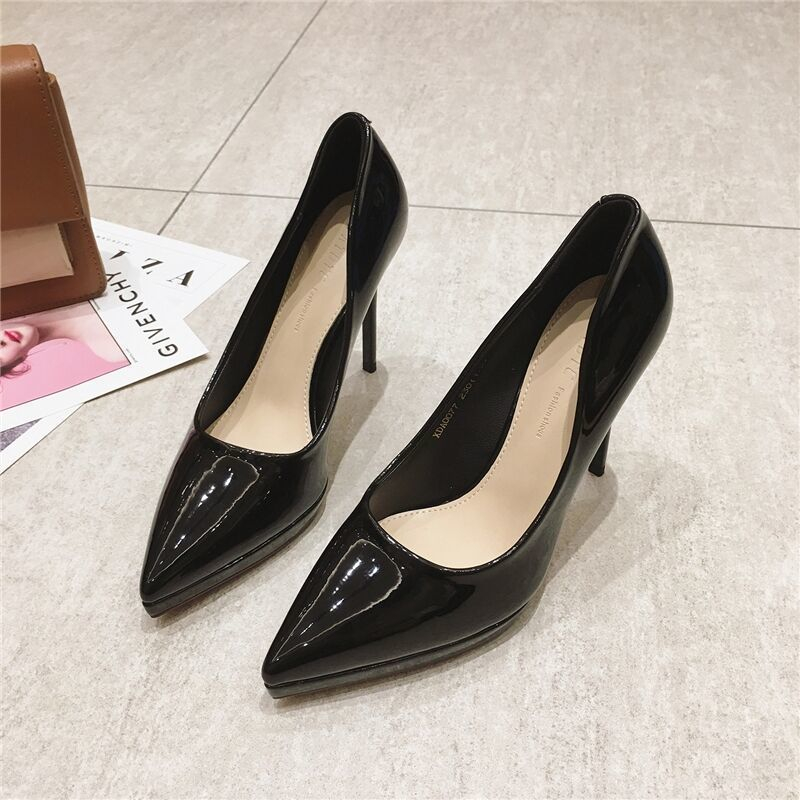 Giày cao gót SHIZHIBAO da bóng mũi nhọn thời trang cho nữ