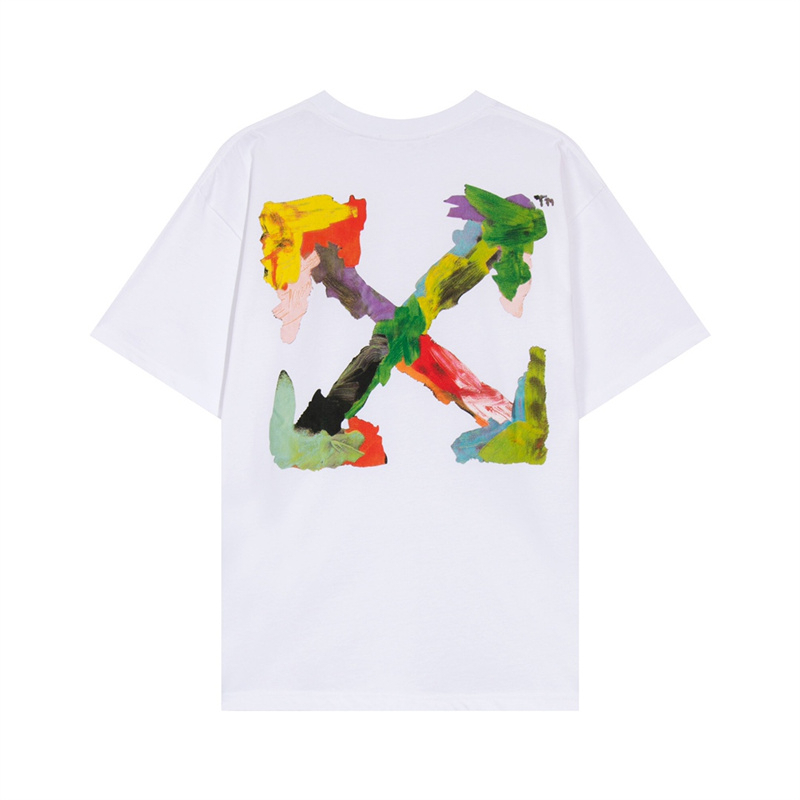 Áo Thun Off White Ngắn Tay Dáng Rộng Thời Trang Cá Tính Cho Nam Nữ