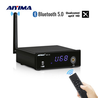 AIYIMA Mini Headphone Amplifier Bluetooth 5.0 Decoder Remote Control DAC-A1