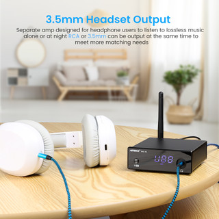 AIYIMA Mini Headphone Amplifier Bluetooth 5.0 Decoder Remote Control DAC-A1