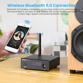 AIYIMA Mini Headphone Amplifier Bluetooth 5.0 Decoder Remote Control DAC-A1