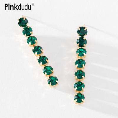 Đôi Bông Tai Dáng Dài Đính Đá Nhiều Màu Thời Trang Cho Nữ PD1059