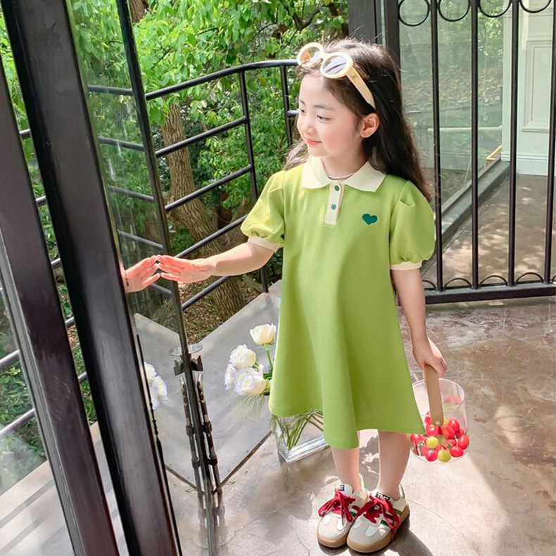 Áo Thun Gia Đình Cộc Tay Có Cổ Kèm Váy Mini Thời Trang