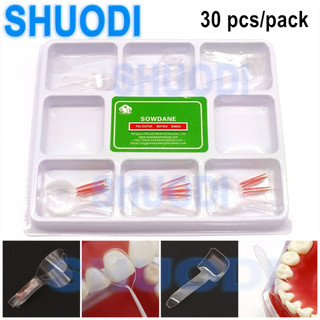 1 hộp nha khoa tự dính trong suốt phần đường viền ma trận phía trước gần ma trận nha khoa ma trận đôi trước matrice