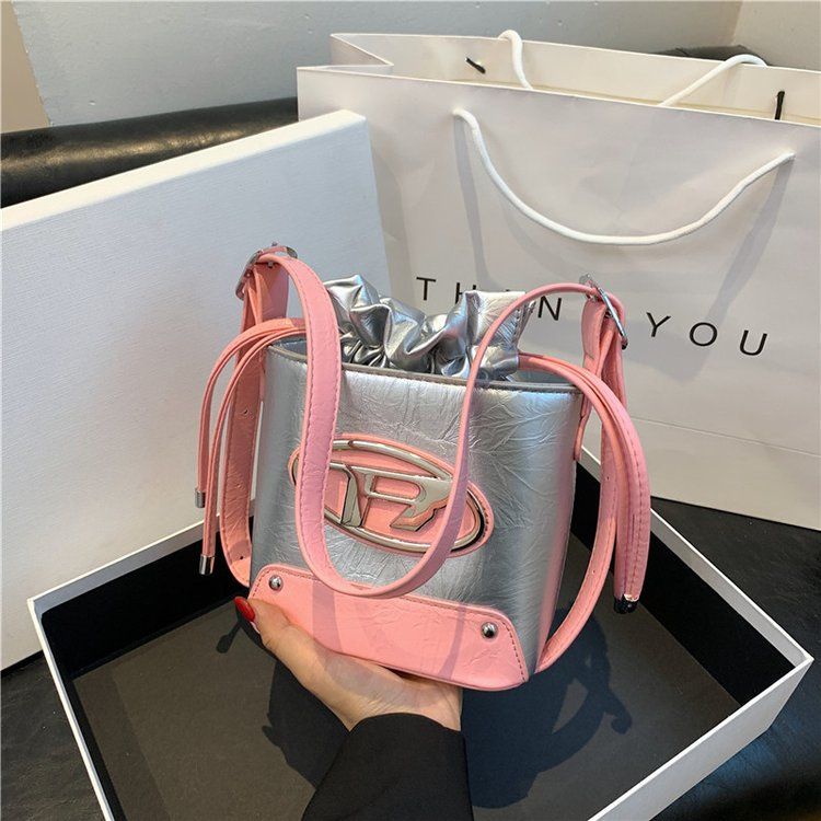 Túi Đeo Vai Dây Rút Màu Sắc Tương Phản Thời Trang 2023 Cho Nữ