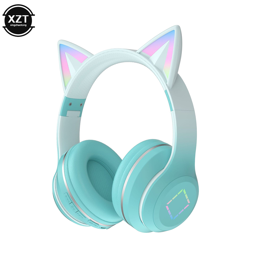 Tai Nghe Bluetooth Không Dây DR57 Hình Tai Mèo Dễ Thương Cho Học Sinh