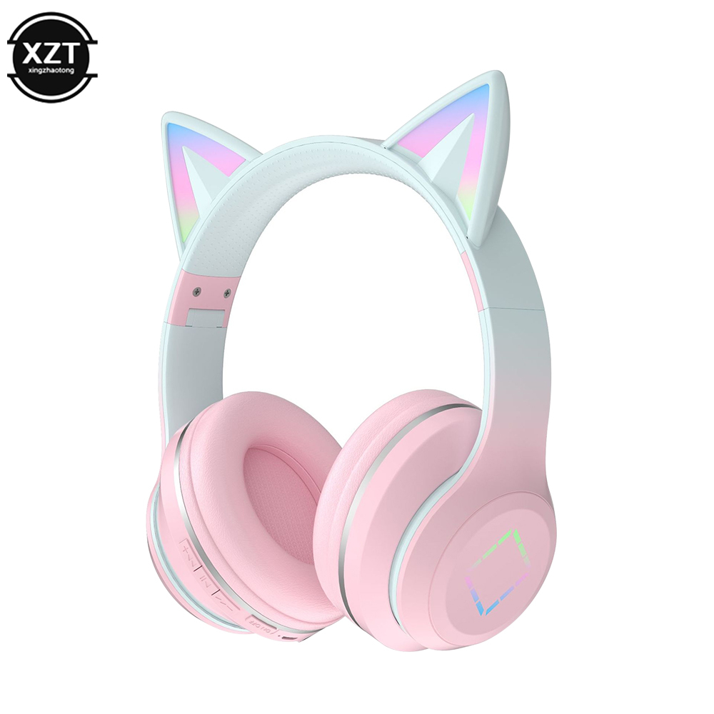 Tai Nghe Bluetooth Không Dây DR57 Hình Tai Mèo Dễ Thương Cho Học Sinh
